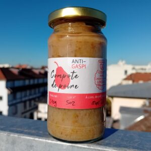 Notre gamme « anti-gaspi » de produits non-safranés : la compote de poire